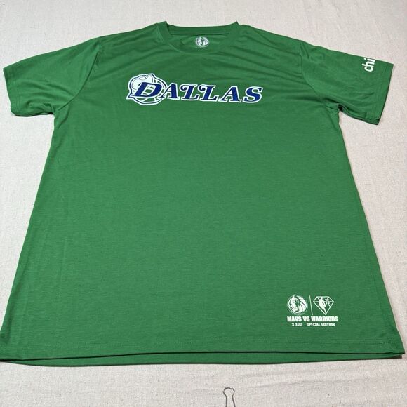 Dallas Mavericks Shirt Mens Extra Large Green Special Edition Mavs Vs Warriors - Picture 1 of 5